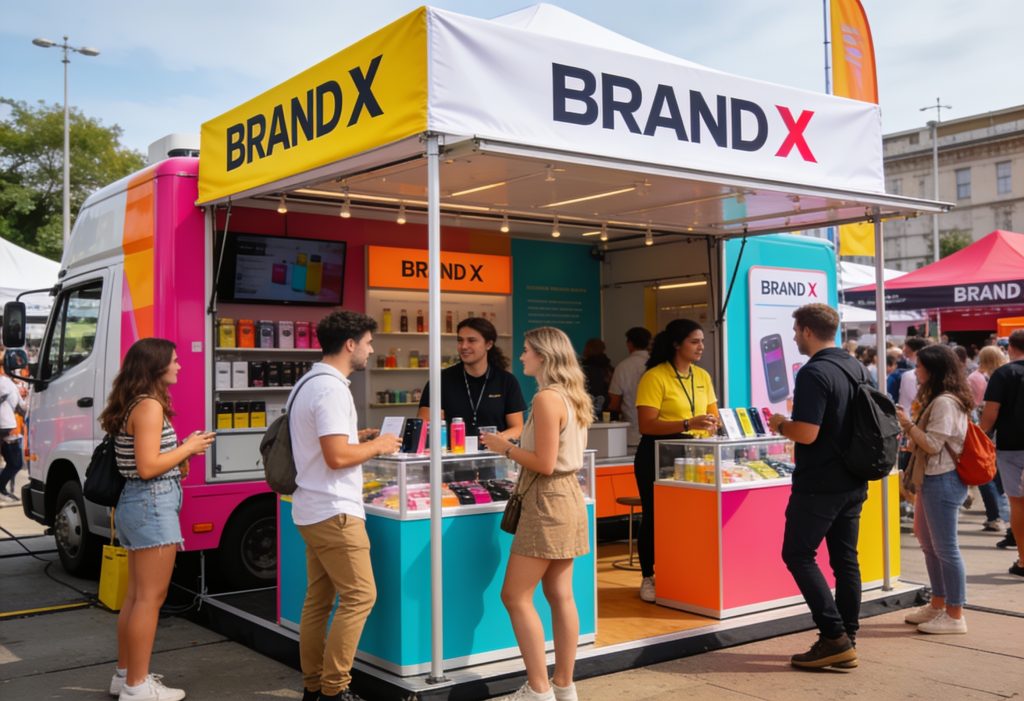 Mobile roadshow in Singapore creating customer engagement for brand activation
