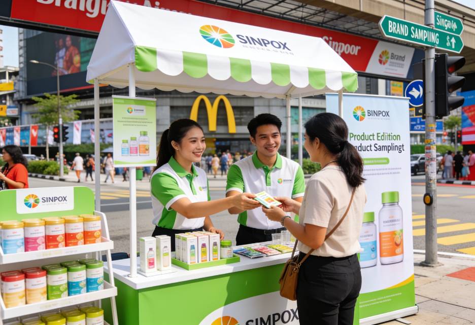 Activation agency in Singapore managing a brand activation campaign with customer engagement