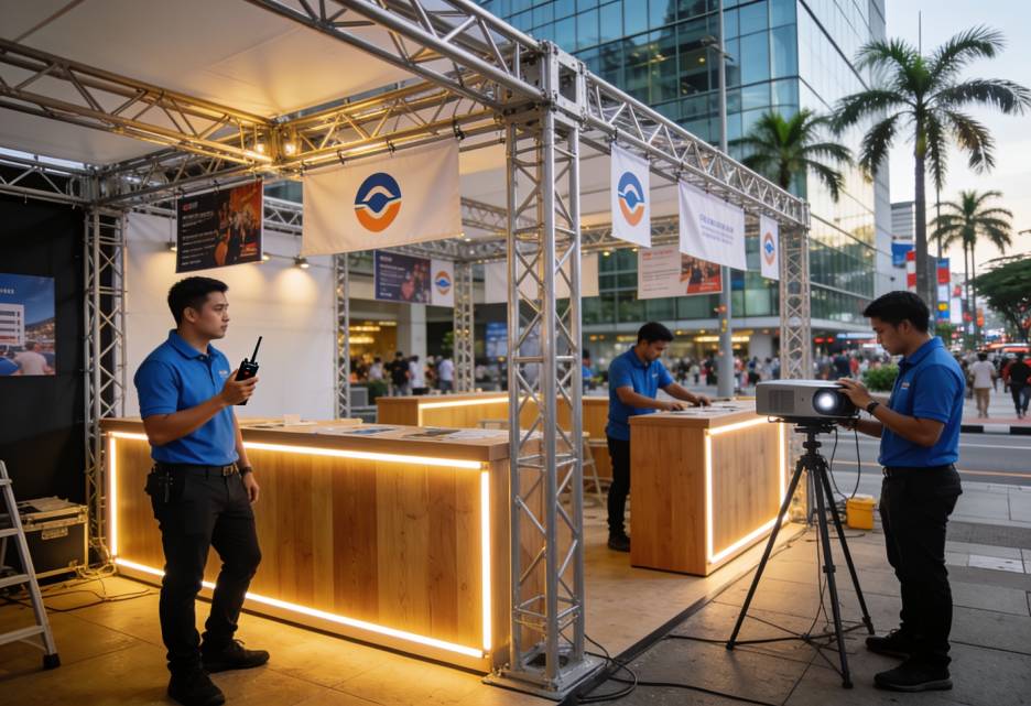 Event agency in Singapore managing logistics for an on-ground campaign
