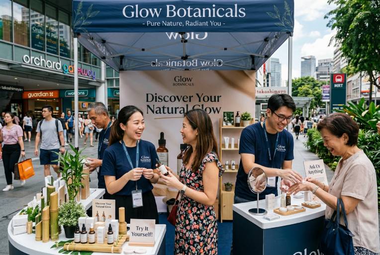 Activation agency in Singapore creating natural customer conversations during brand activation