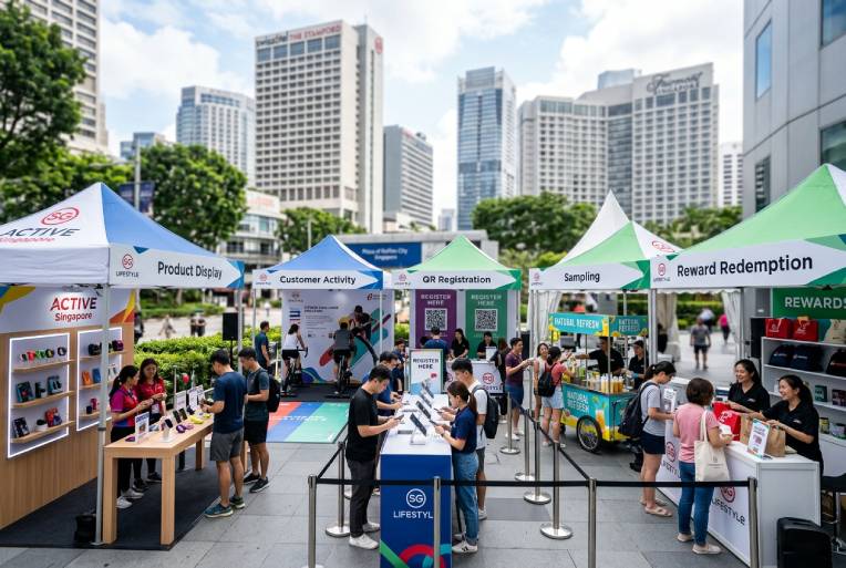 Activation agency in Singapore planning clear experience zones for brand activation campaigns