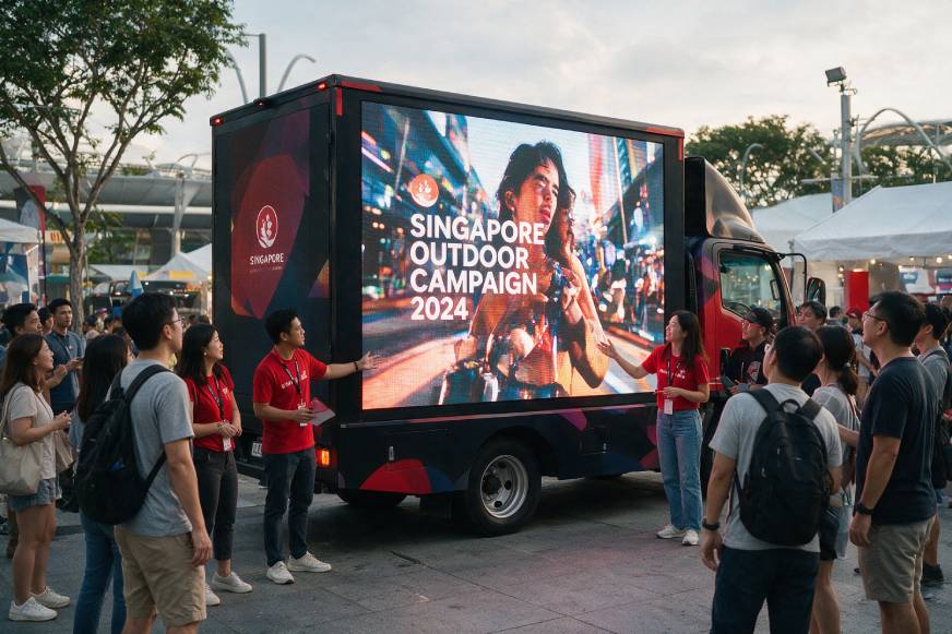 LED truck in Singapore helping brands capture attention in busy event spaces